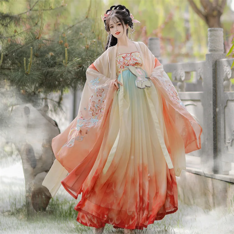 Оригинальное платье Khov Hanfu для женщин новинка 2024 весна-лето рубашка Tang Xianqi с