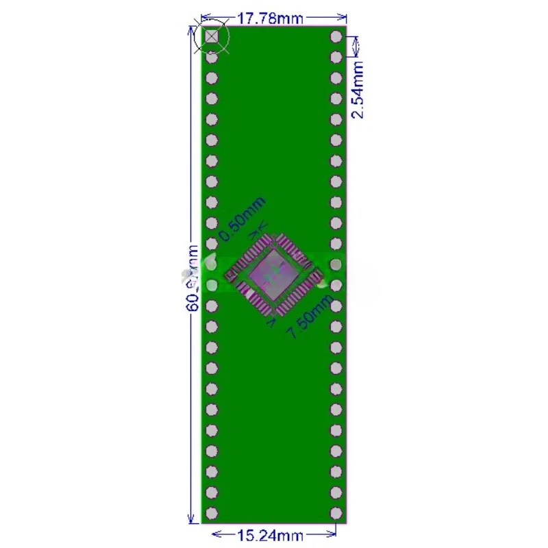 10 шт.лот, переходная плата QFN48 на DIP48, шаг 0,5 мм, SMD-адаптер (art.: 3920daa8522e1) - 3920daa8522e1