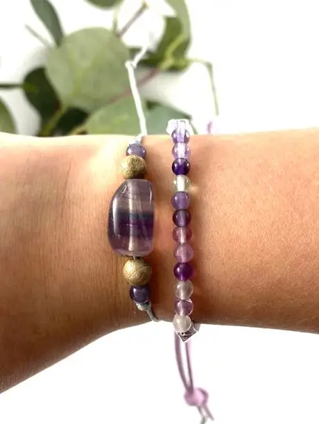 

Набор из 2 предметов, детский браслет с камнем-талисманом, Козерог, ювелирные изделия, Козерог, подарок, рассеиватель для браслета с кристалл...