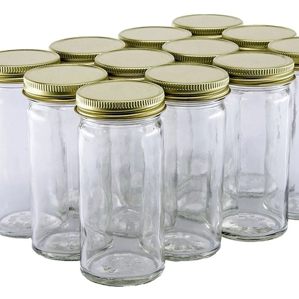 В наличии прозрачная банка парагона 4 унции 16 унций с металлической зернистой