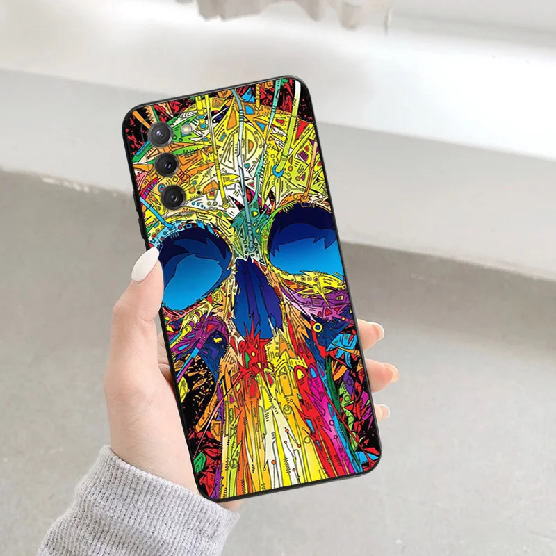 Чехол для телефона Samsung S24 Ultra S23 FE S22 S21 S20 S10 Abstact Trippy Psychedelic Art Galaxy Note20 мягкий черный