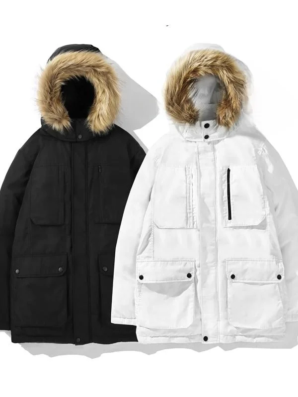 Ткань из чистого хлопка импортная Японии ткань парка-карго средней длины куртка