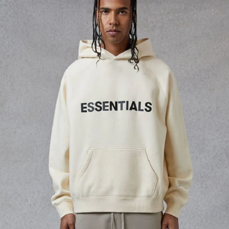 

Essentials Hoodie Three-dimensional Letter Sweatshirt Couple High Street Hip Hop Loose Oversized Comfortable Hoodie Hisoka