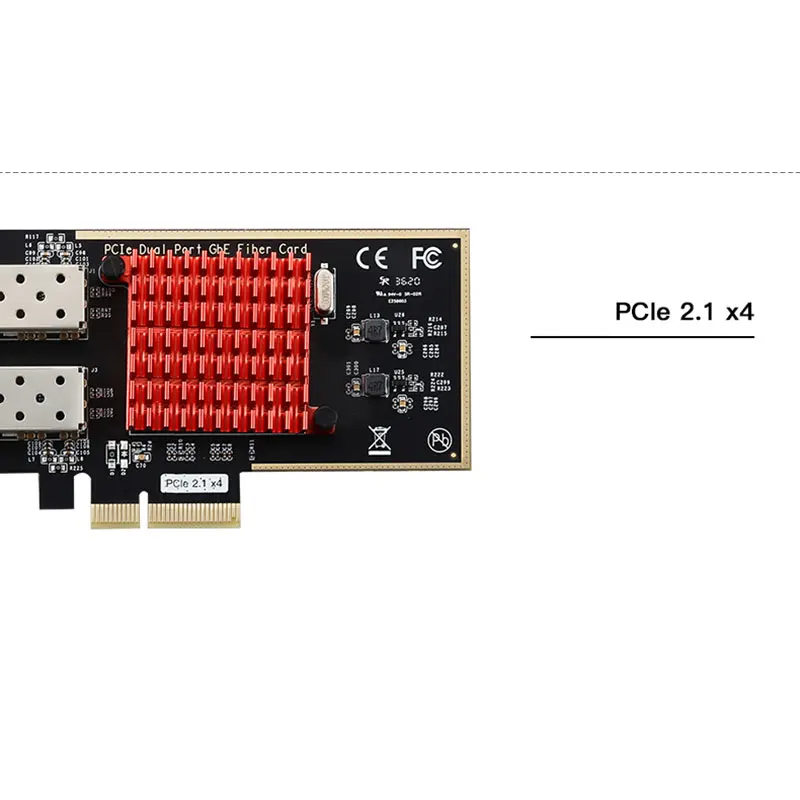 DIEWU PCIe4X 1G Оптоволоконная сетевая карта I350-AM4