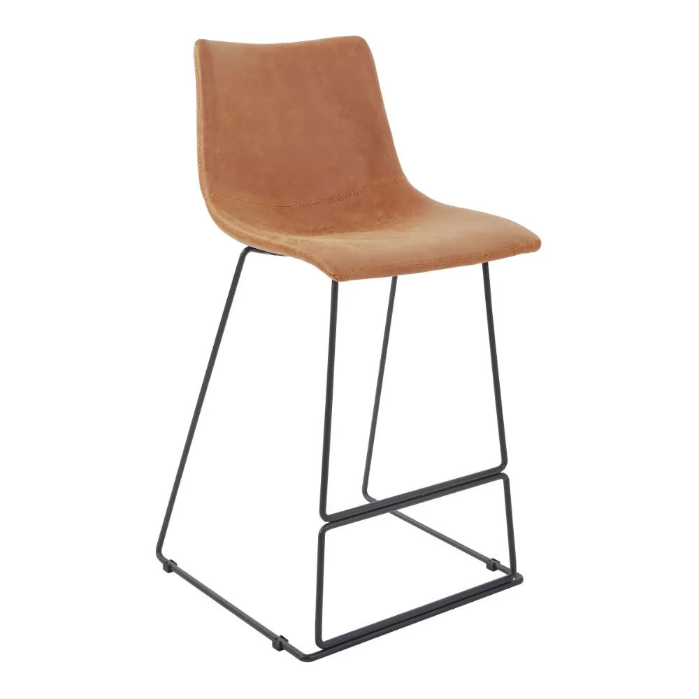 

OSP Home Furnishings Nash 26" Counter Stool in Sand Faux Leather 2/CTN