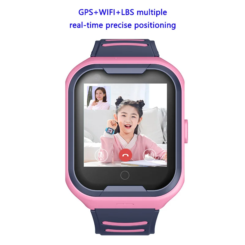 GPS+WIFI+LBS Multiple Positioning Alarm HD Video Call Remote Photography Real Time Voice Chat Waterproof Children's Smart Watch