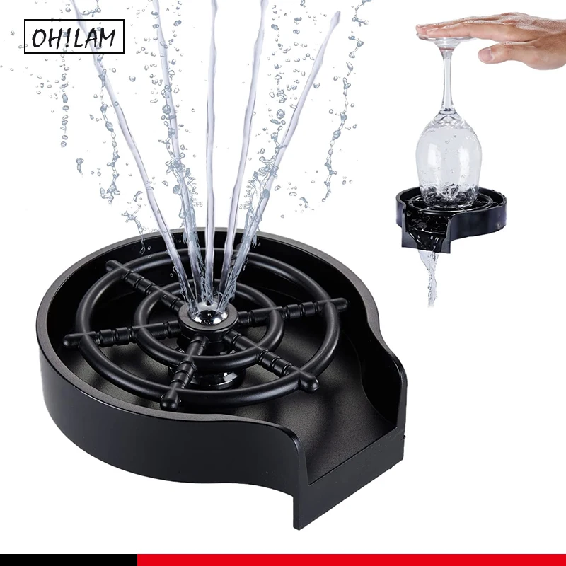 

Glass Rinser for Kitchen Sink Bottle Cup Washer Kitchen Bar Sink Cleaner Baby Bottle Washer Sink Automatic Flushing Device
