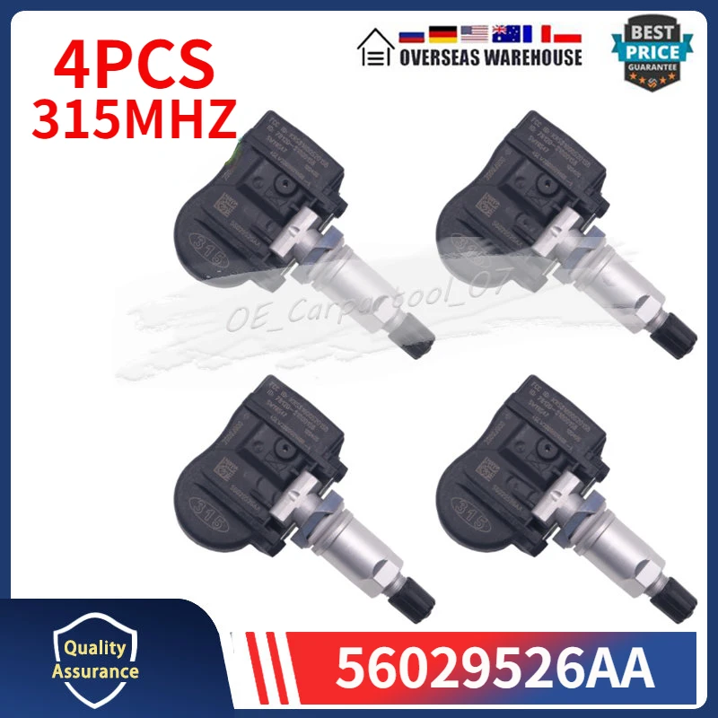 56029526AA 315 МГц TPMS датчик давления в шинах для Chrysler Jeep Grand Cherokee, фотодатчик давления в шинах