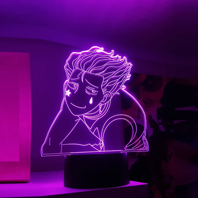 

Аниме светодиодный светильник Hisoka Meme для детской спальни, Декор, ночсветильник HXH, подарок Hunter X Hunter, настольная лампа Hisoka Morow, лампы, Прямая п...