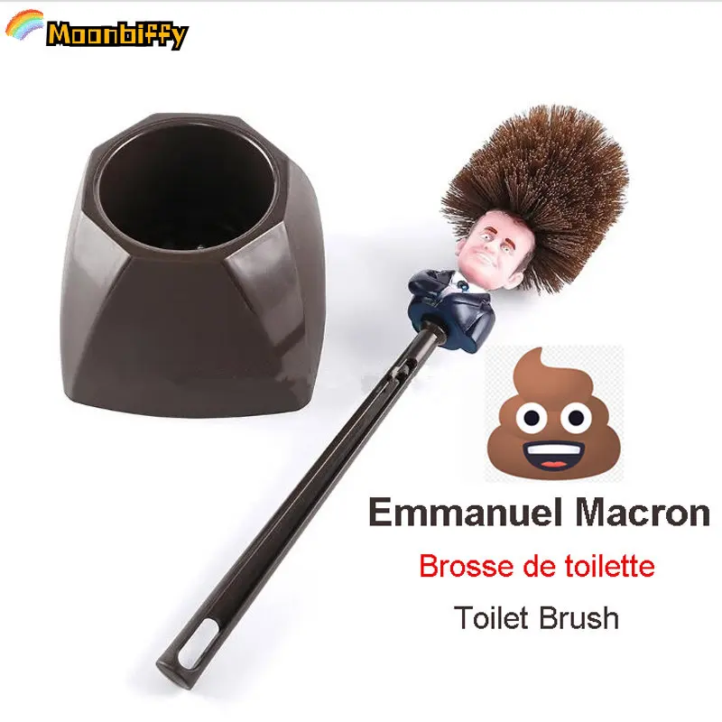 

Toilet Brush WC Borstel Emmanuel Macron Brosse Original Trump Toilet Brush Commander In Crap Make Toilet Great Again
