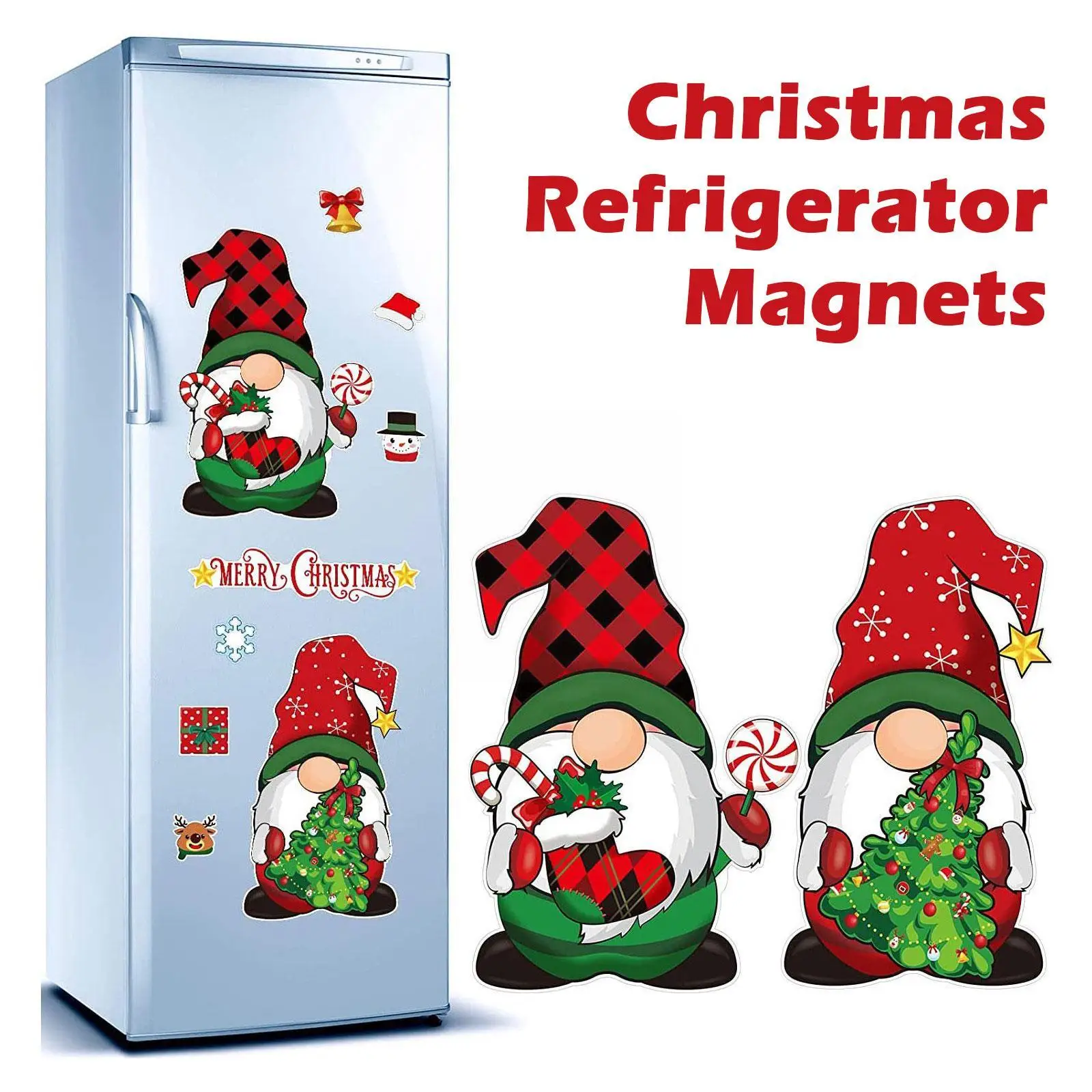 

Christmas Fridge Magnet Santa Claus Microwave Oven Party Door Decor Christmas Handle Cover Dishwasher Xmas B3s4