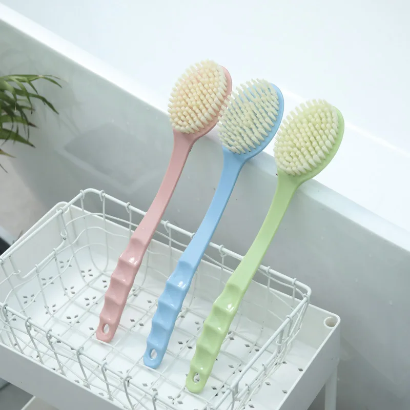 

Bath Brush Back Body Bath Shower Sponge Scrubber Brushes With Handle Exfoliating Scrub Skin Massager Exfoliation Bathroom Brush