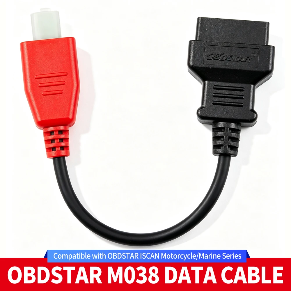 Фото Кабель OBDSTAR M038 для диагностики мотоциклов/судов серии ISCAN, 4-контактный разъем, 16-контактный адаптер, инструмент для диагностики неисправностей №4