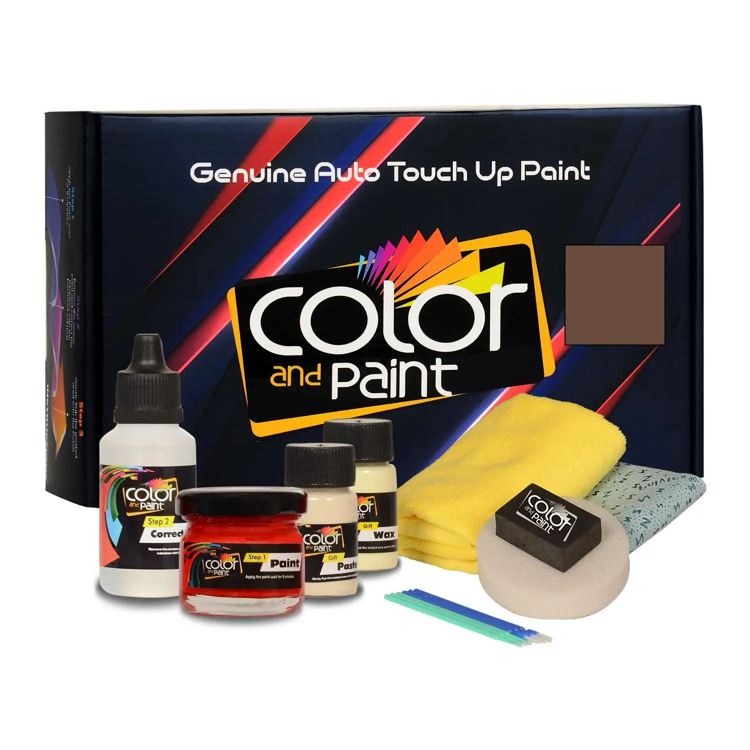 

Color and Paint compatible with Vauxhall Automotive Touch Up Paint - TOPAZ BROWN MET - 50L - Basic Care