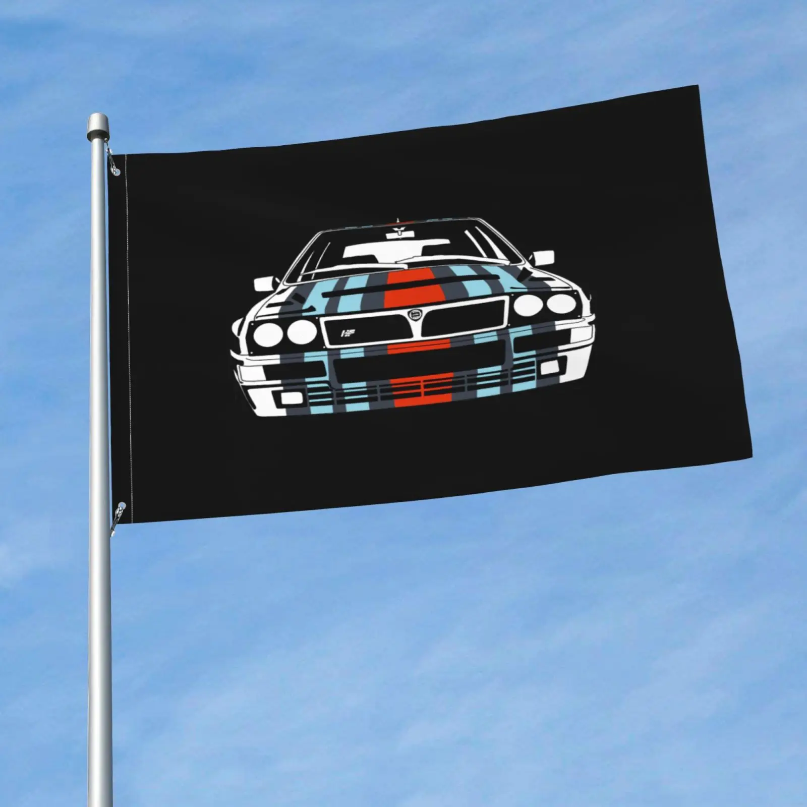 Maglia Auto epoca Lancia Delta Hf интегрированный ралли Мито 1 флаг баннер парад спортивный
