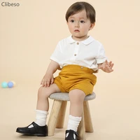 baby toddler sets for little boys spanish kids clothing children muslin clothes boy white tops shorts suits child summer outfits
