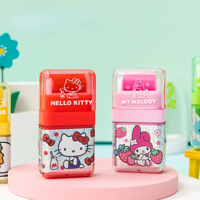 

Sanrioed My Melody Kt Doll Creative Roller Eraser Cartoon Kawaii Erasers Students Cleaning Function Correction Rubber Gifts Toys