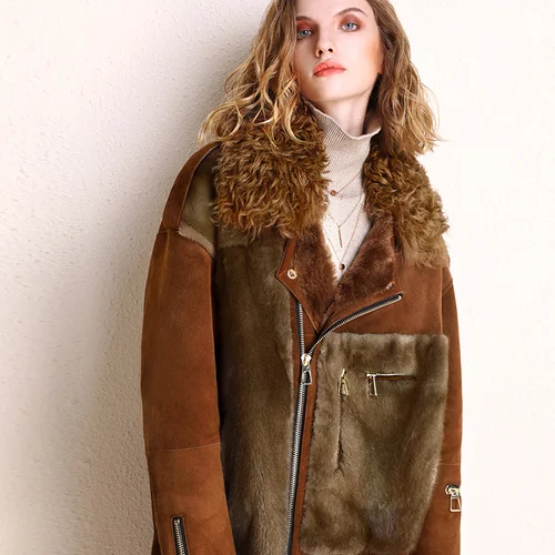 

Fur Natural Real Coat Female Mink Fur Wool Jacket Winter Coat Women Clothes 2023 Korean Vintage Double-faced Fur Tops ZT4106