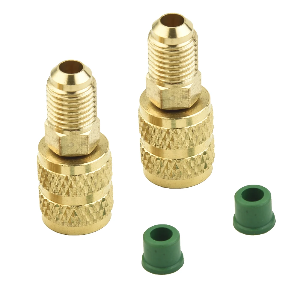 

To 1/4 SAE Quick Couplers Durable R410a Adapter Couplers Tool R410a 5/16 SAE Female Quick Couplers 5/16 SAE Male