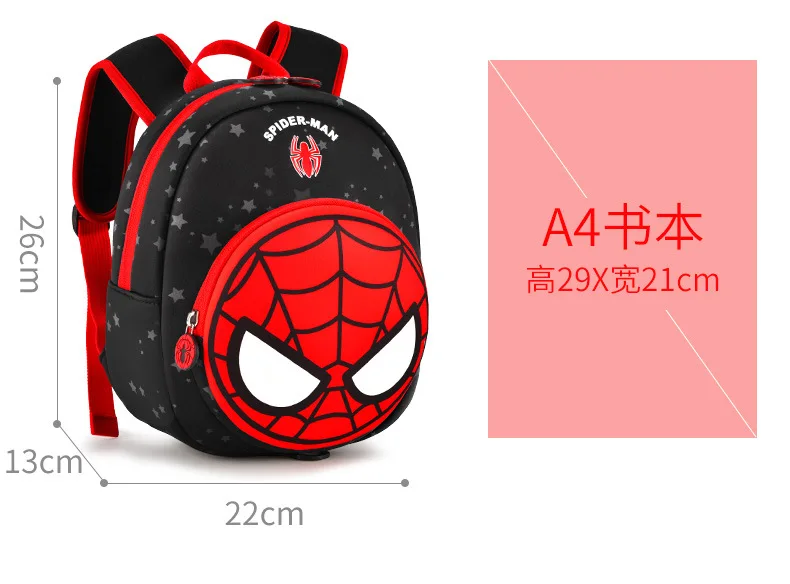 New 100% original Disney Captain America children's backpack, comfortable and breathable Disney Young children schoolbag