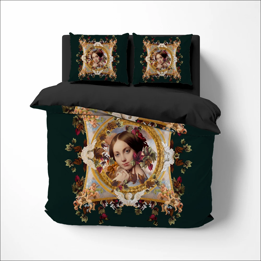 

Customizable size Bedding set euro twin queen king bed linen Quilt/Duvet cover set Linens 2bedrooms Bed set for home pretty