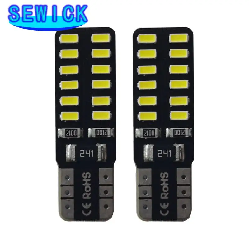 Автомобильный T10 светодиодный 500 194 W5W 168 SMD 24 3014 габаритные огни боковая лампа 12 В