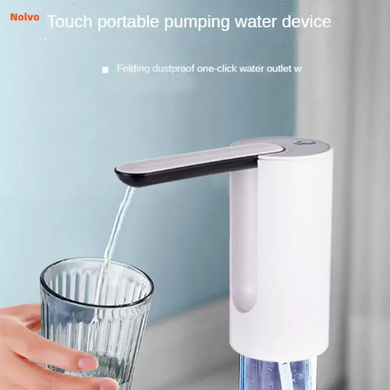 800mAh Smart Portable Electric Water Bottle Pump Foldable Water Pump USB Rechargeable Automatic Dispenser Pump For Home Office