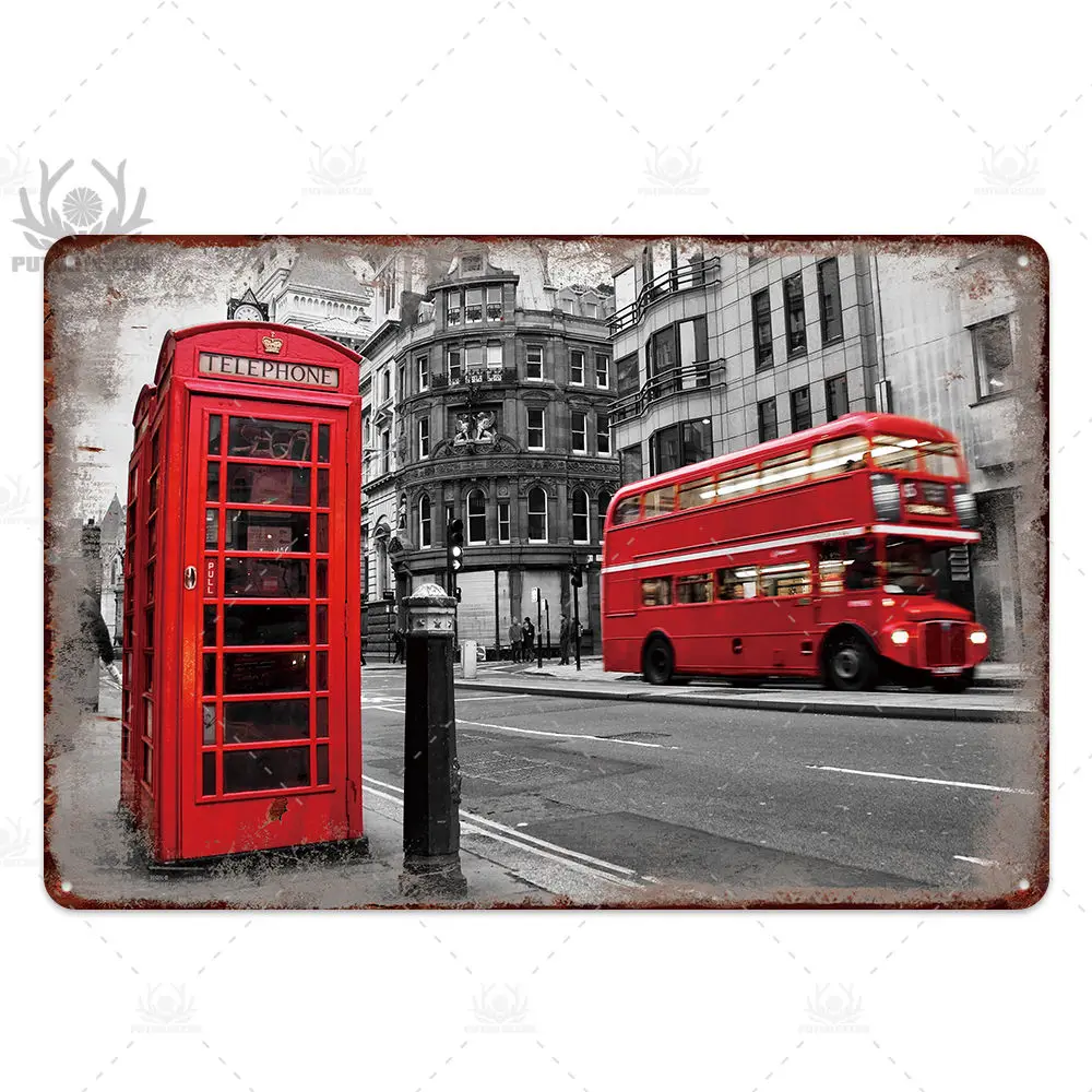 Металлический винтажный плакат Putuo Decor 