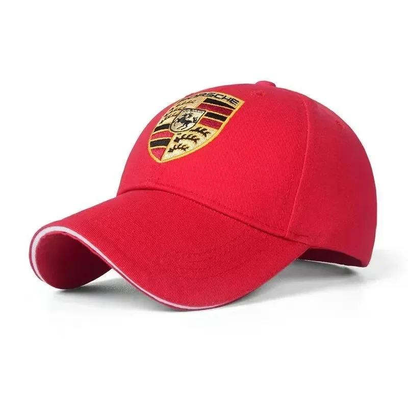 Фото Бейсбольная кепка Snapback с вышитым логотипом автомобиля, уличные регулируемые повседневные шапки для Porsche 918 Taycan Panamera Cayenne Boxster Cayman №1