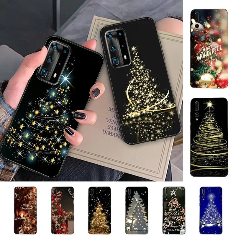 

Merry Christmas Tree Phone Case for Huawei P30 40 20 10 8 9 lite pro plus Psmart2019