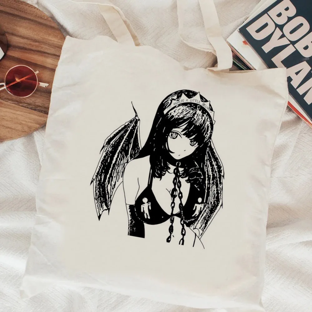 Y2k Cyber манга смешная сумка для покупок eco shopper холщовая продуктовая