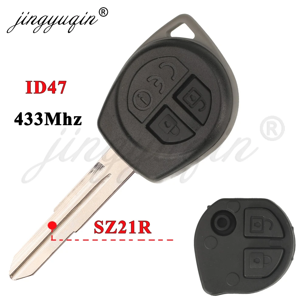 

Jingyuqin 433 МГц FSK ID47 дистанционный автомобильный брелок для Suzuki Swift 2015-2020 37145-62R10 Cross Ignis 2017-2020 37145-62R11 2B управление