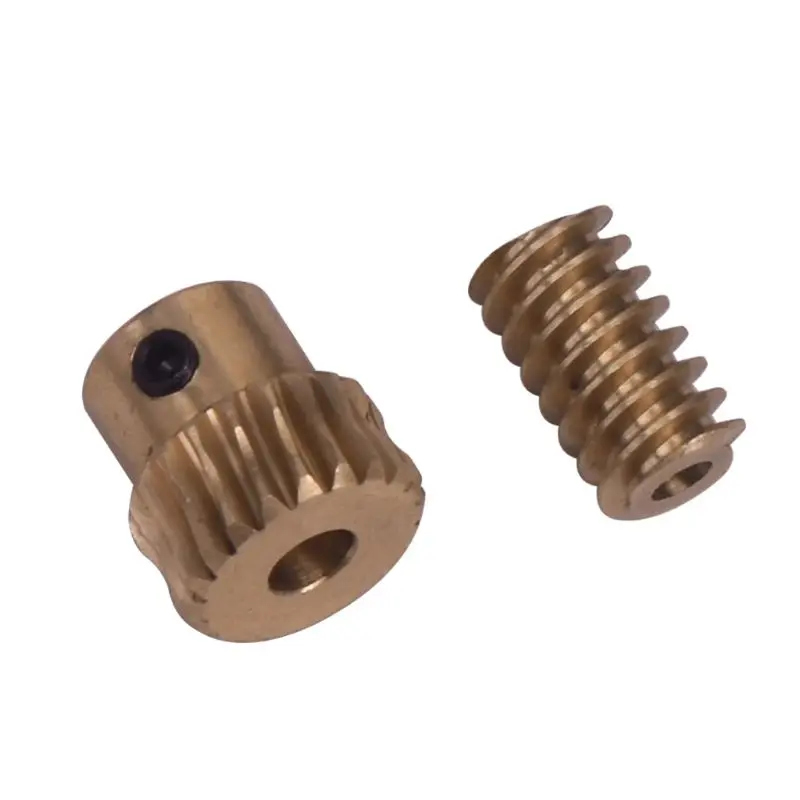

2022 New 0.5 Modulus Small Reduction Ratio of 1:10 Motor Output Copper Worm Wheel Gear