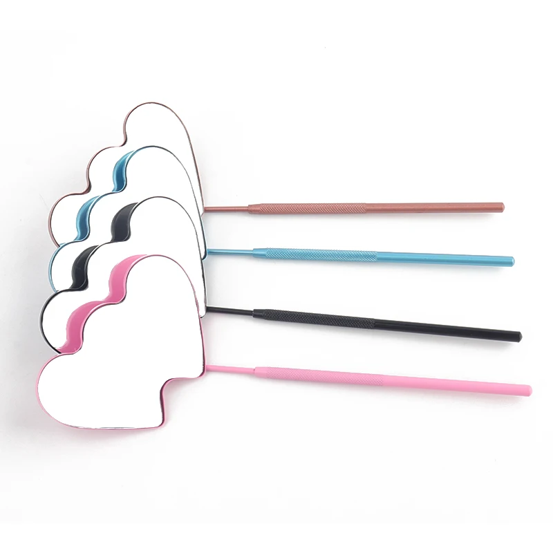 1 шт. зеркало для наращивания ресниц в форме сердца съемное подъема из