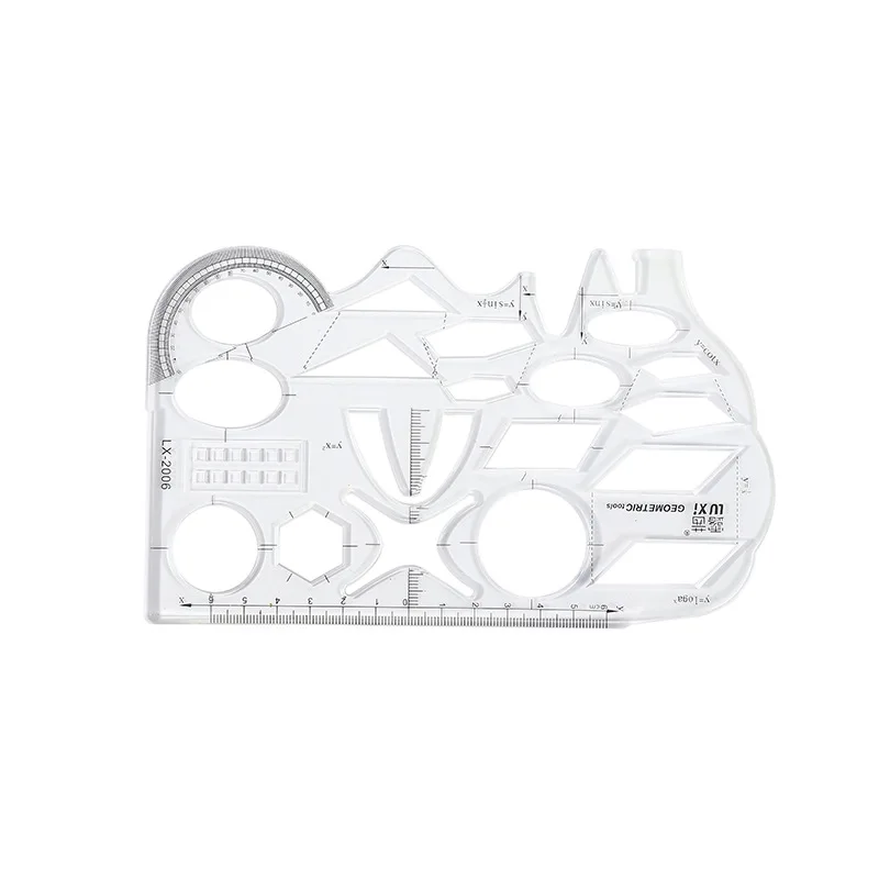 Пластиковая Складная линейка разных форм шаблон для рисования овальная