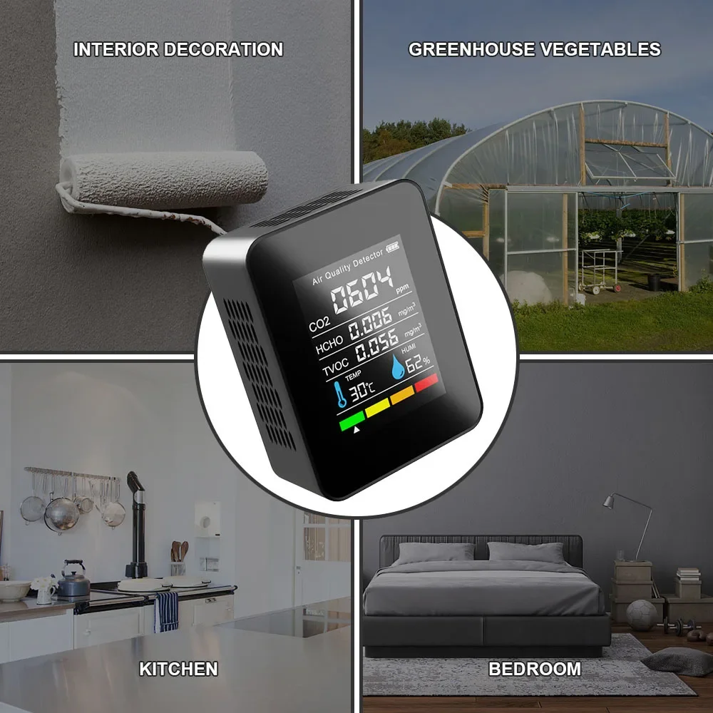 Портативный детектор качества воздуха CO2