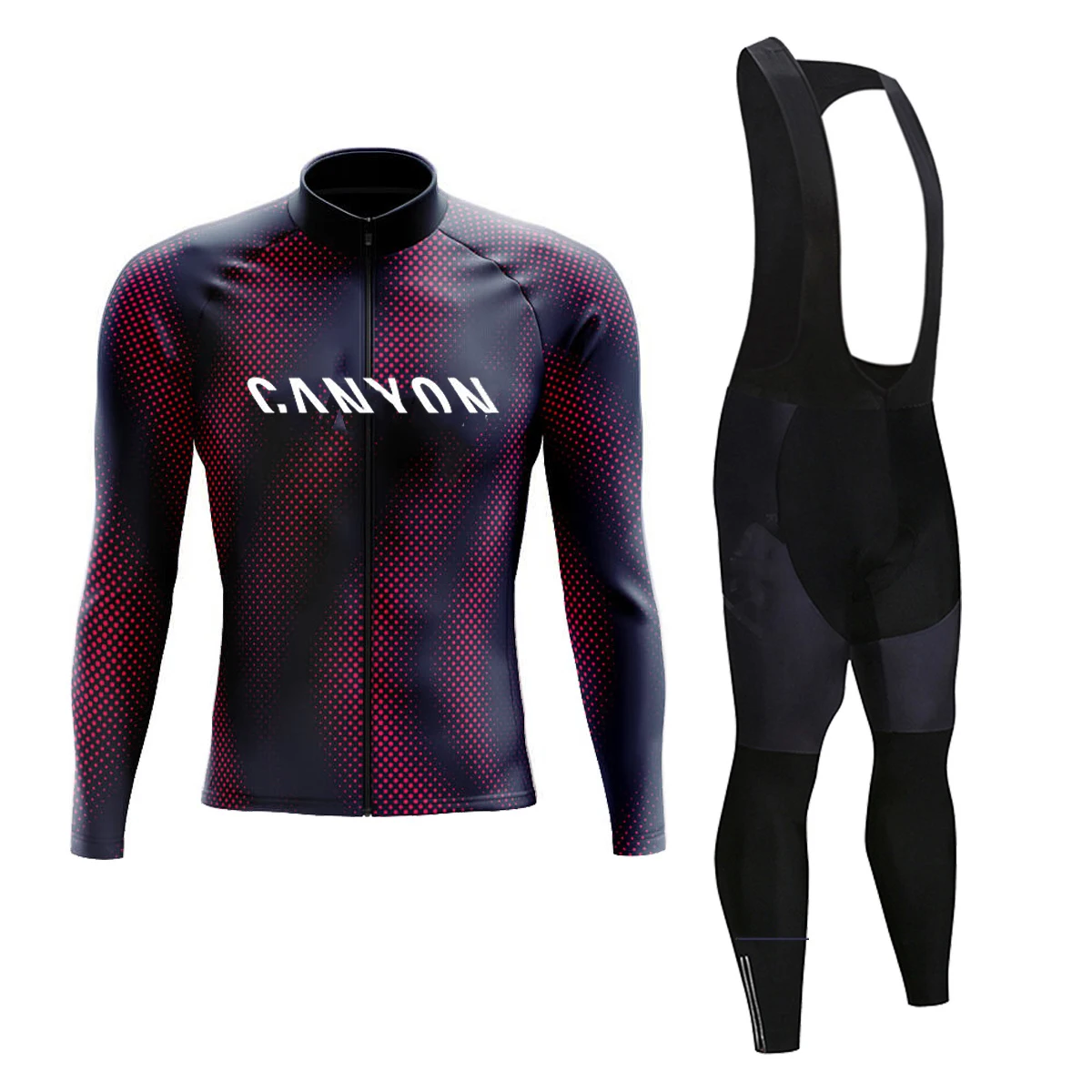 canyon Team Breathable Cycling Clothes Set Long Sleeve Summer Jersey Suit Sportswear Bike MTB Clothing Maílllot Ciclismo Hombre