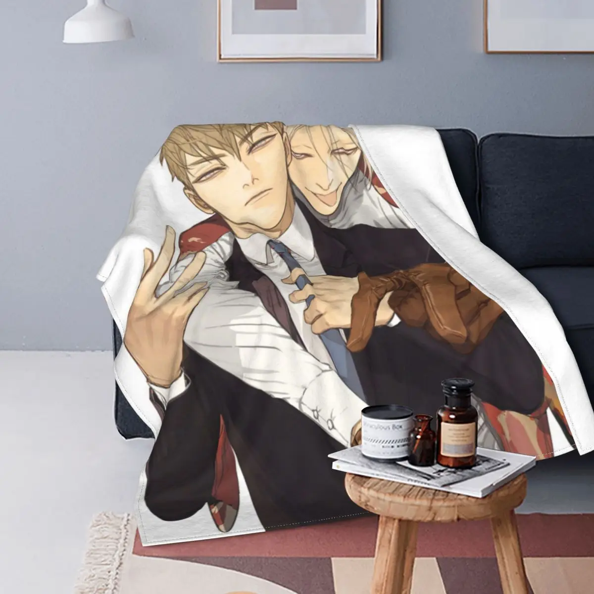 

19 Days Yaoi Lgct Blankets Old Xian Anime Mangas Flannel Funny Warm Throw Blanket for Bedding Lounge Spring/Autumn