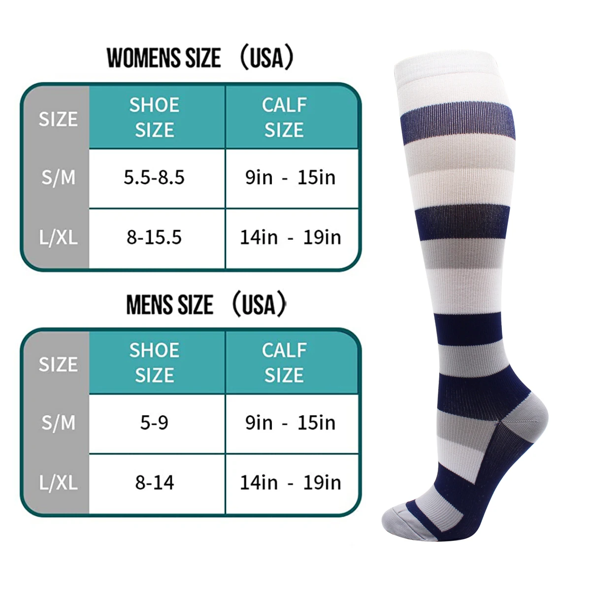 Compression Running Socks for Women Over the Knee Medical Varicose Veins Socks Fashion Long Tube Outdoor Sports Socks Men Gift