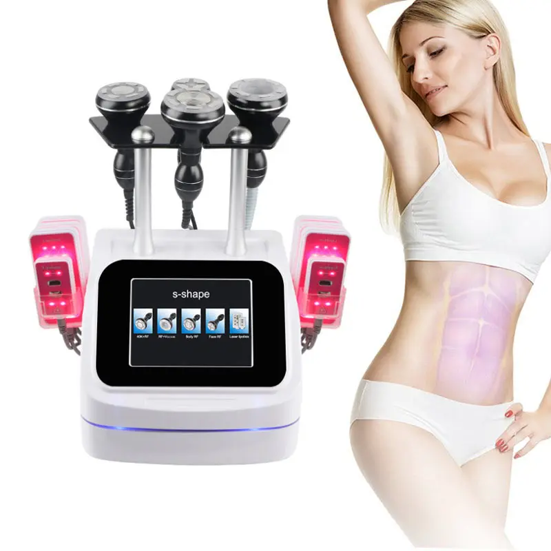 

5 in 1 S Shape 40K Cavitation Body Slimming Machine Body Shaping Vacuum Multipolar RF Beauty Device for Face and Body