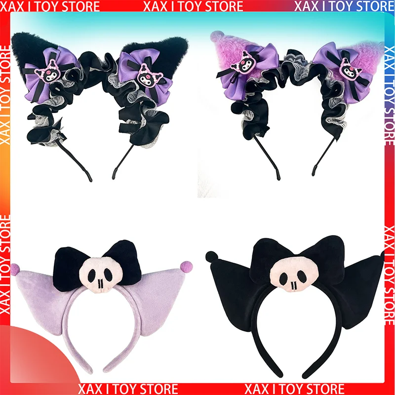 

2023 New Kawaii Sanrio Hair Band Kuromi Hair Accessories Anime Cute Cosplay Toys Plush Headdress For Birthday Christmas Gifts