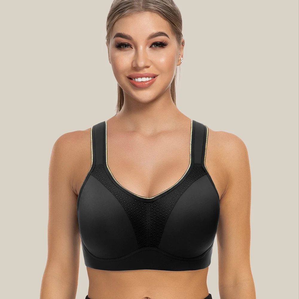 Women's Sports Bra Bounce Control Underwire Maximum Support High Impact Plus Size Sportwear Gym Training Running Vest Underwear