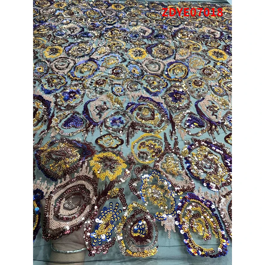 Большая Акция африканская модная одежда бисер блестки свадебное платье ткань