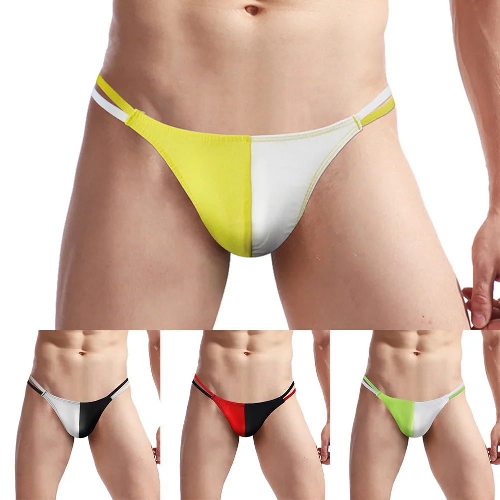 

New Mens Bikini Pouch G-String Ultra-Low T-Panties Pouch Briefs T-Back Panties Underwear Sexy Sleepwear Swimwear Thong Lingerie