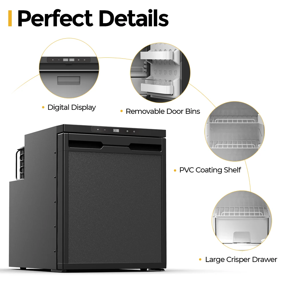 Alpicool 85L CR85X мобильный домашний холодильник с морозильной камерой 12 В для кемпинга