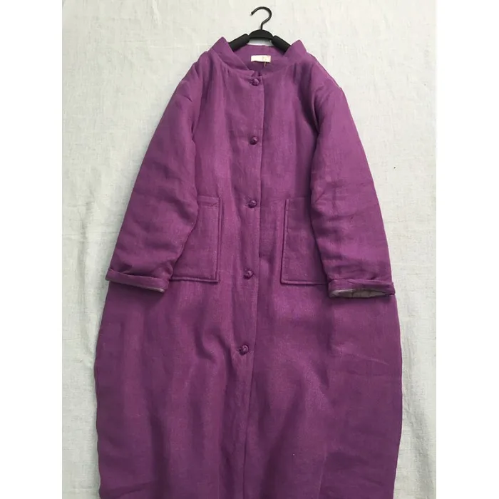 Этнический хлопковый ватный халат в стиле ретро утолщенное пальто на хлопковой