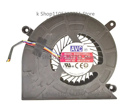 Фото Универсальный вентилятор охлаждения процессора BAZD1125R2U DC12V 1.0A 4Pin для Dell OptiPlex 7470 7777 7760 0HPKN7 HPKN7 7460 №1