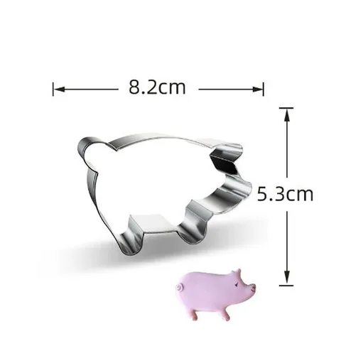 1 шт., металлическая форма для печенья в виде свиньи