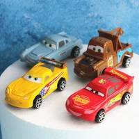 4pcsset disney pixar cars lightning mcqueen mater jackson vehicle for party cake decorations boy kids toys christmas gift