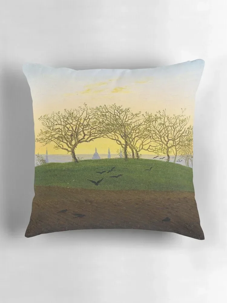 Деревья на рассвете - Каспер Дэвид Фридрих Декоративная подушка Диванные подушки